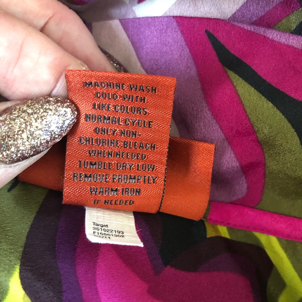 Missoni for Target Floral Button Down Blouse Top - Picture 8 of 9